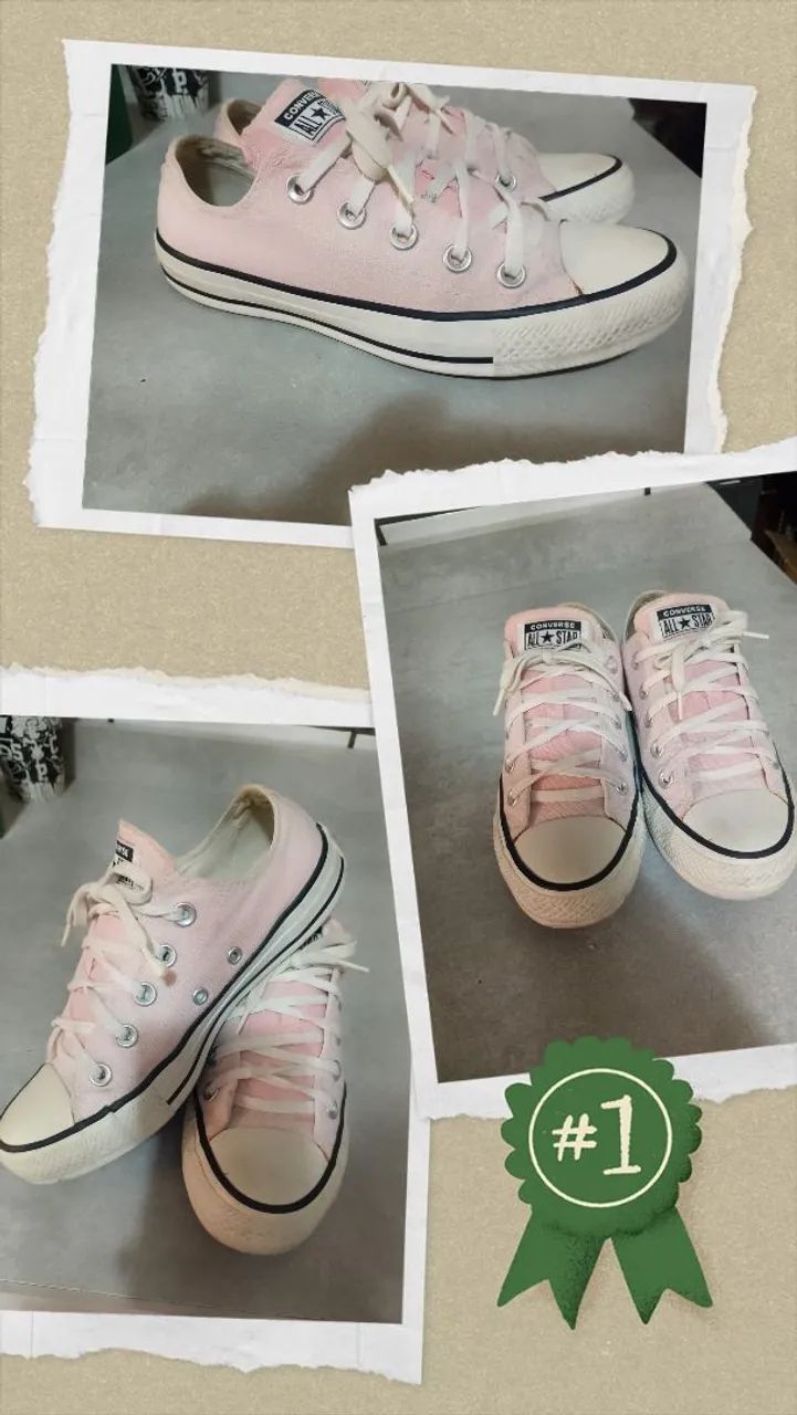 Converse All Star Rosa tamanho 34