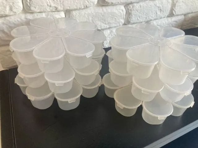 Caixa Organizadora Flor Transparente! KIT COM 6 unidades!