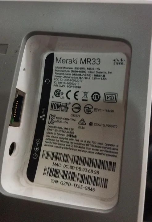 Access Point AC1300 Gigabit POE Cisco Meraki Mr33 - Foto 2