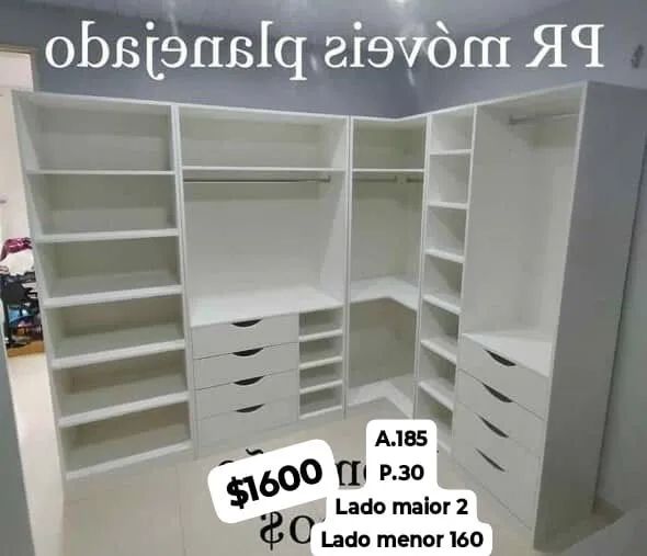 Closet L com fundo 