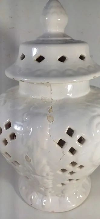 Jarro Decorativo em Cerâmica Branco - Foto 2