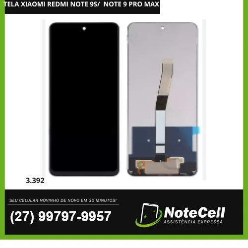 Tela Display Para Xiaomi Redmi Note 9S Original / Note 9 Pro Max Original 3.392