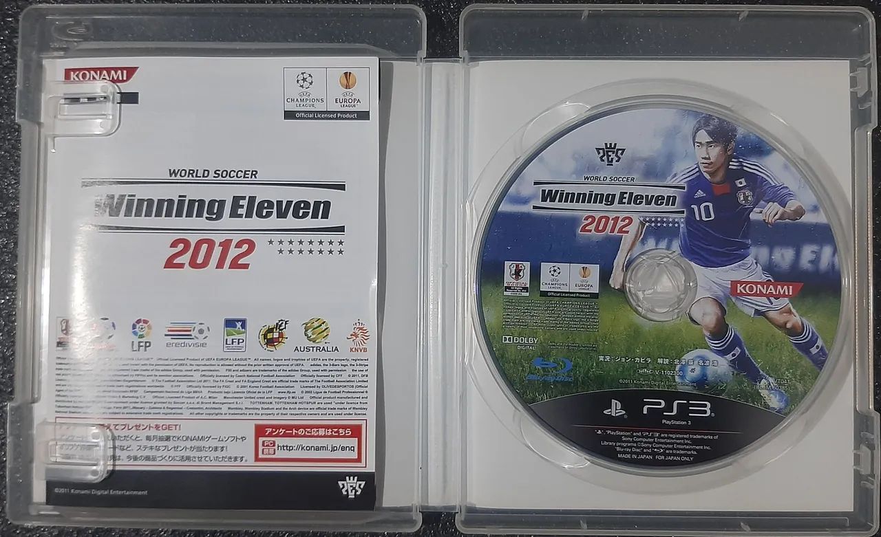 Winning Eleven 2012 Version Japonaise PS3 - Très Bon état - Jeu De Football
