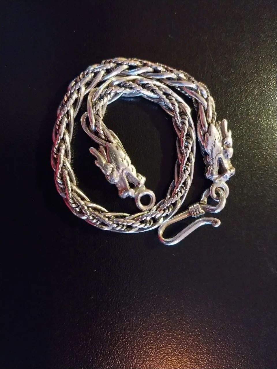 Pulseira de prata 925 de dragão - Foto 2