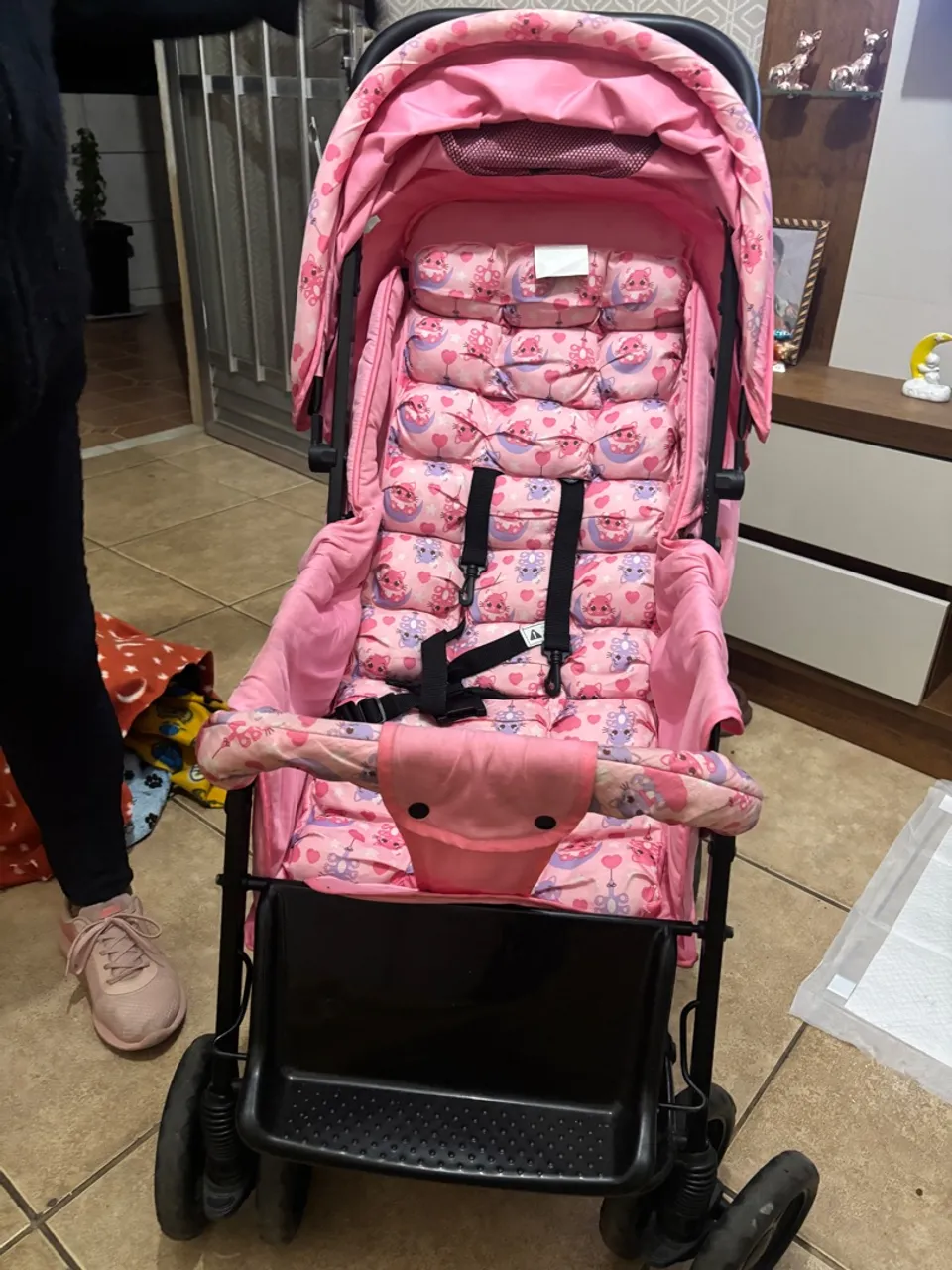 Carrinho de Bebê Rosa