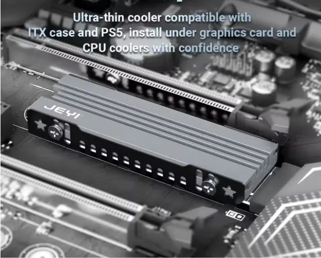 Dissipador de alumínio p/ NVME e NGFF 2280 pc e ps5 - Foto 2