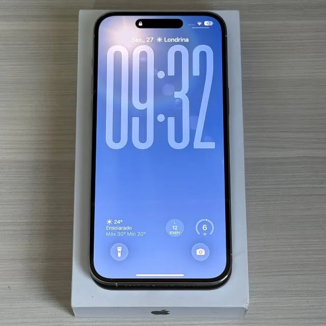 Iphone 14 PRO MAX 256gb Silver Perfeito Original Caixa Completa