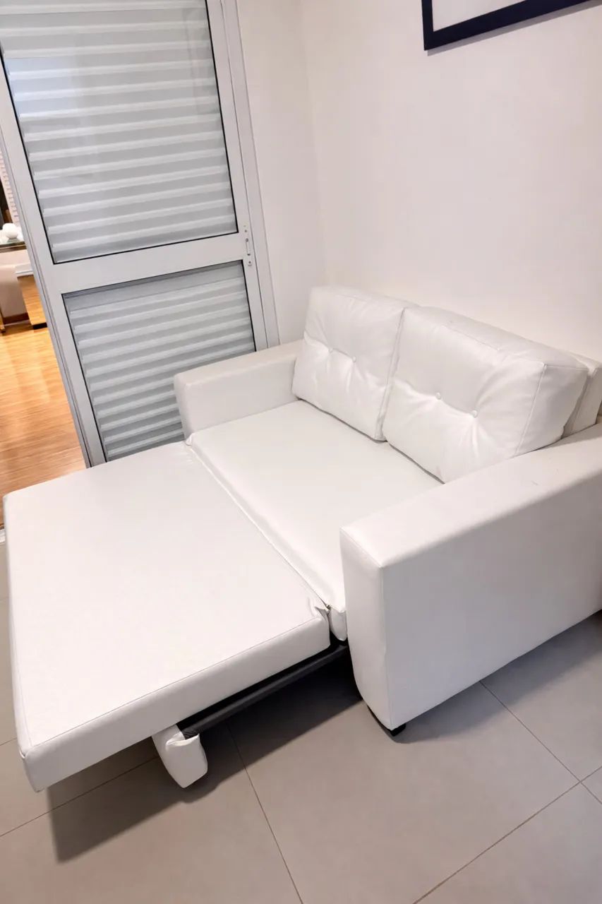 Vende se sofá cama branco 65104743117314122