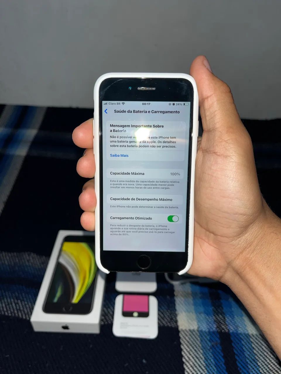 iPhone SE 2a Geração (2020) 64GB Preto - Na Caixa Com Acessórios e Bateria 100% - Foto 3