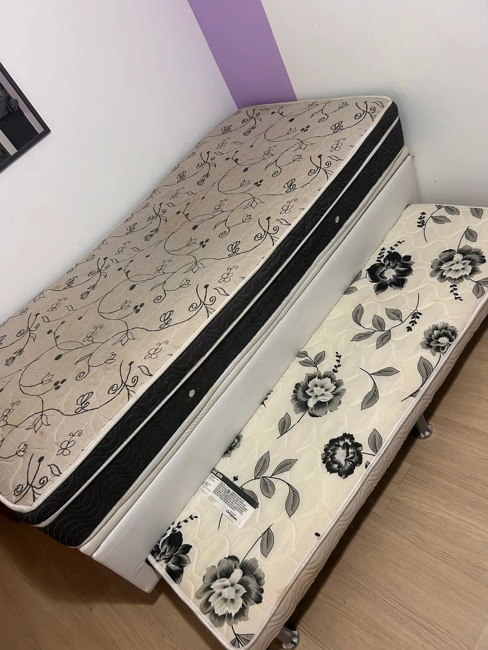 Cama box com baú solteiro  e cama auxiliar  - Foto 4