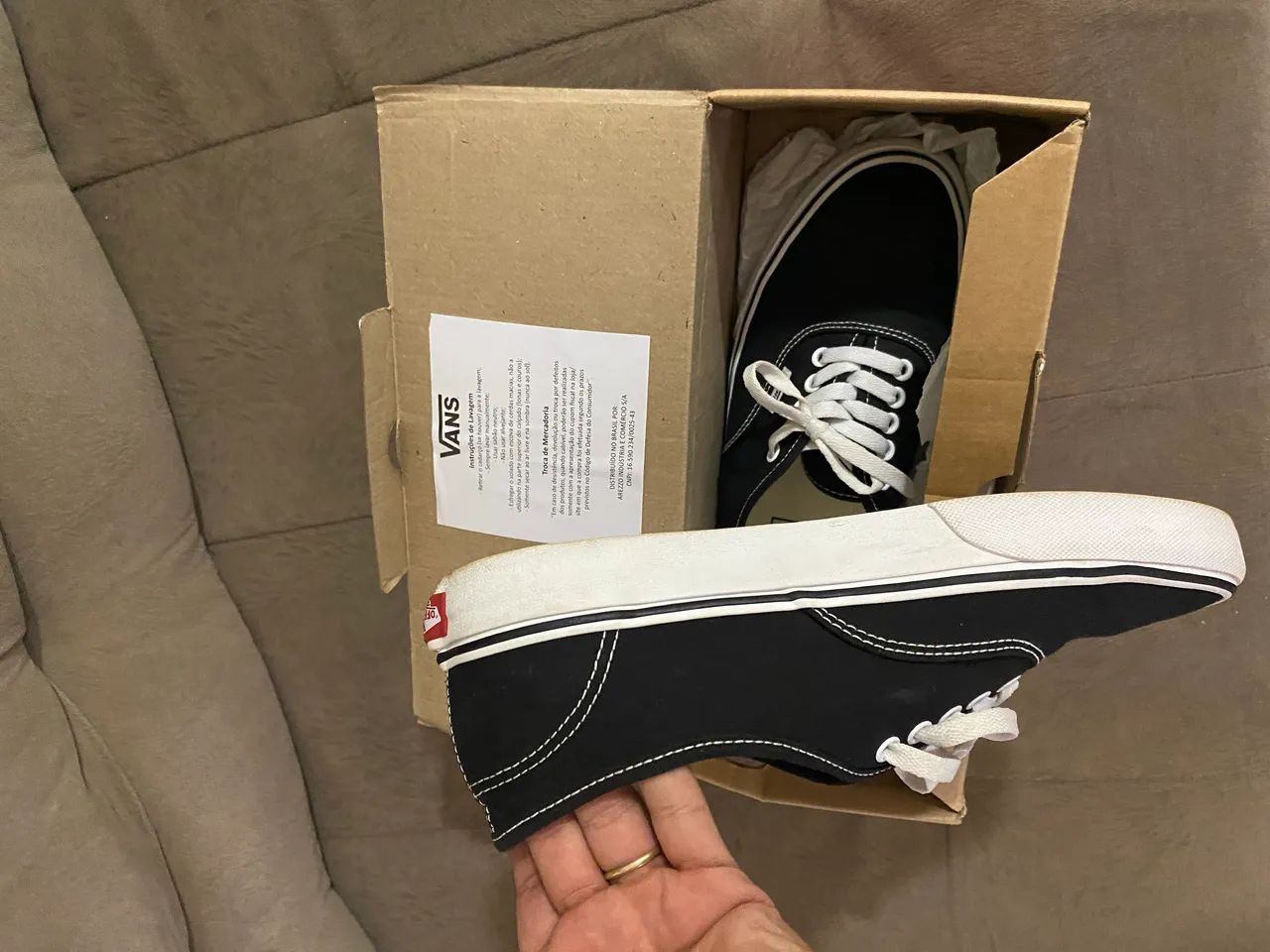 Tênis vans authentic black 40 usei uma vez - Foto 5