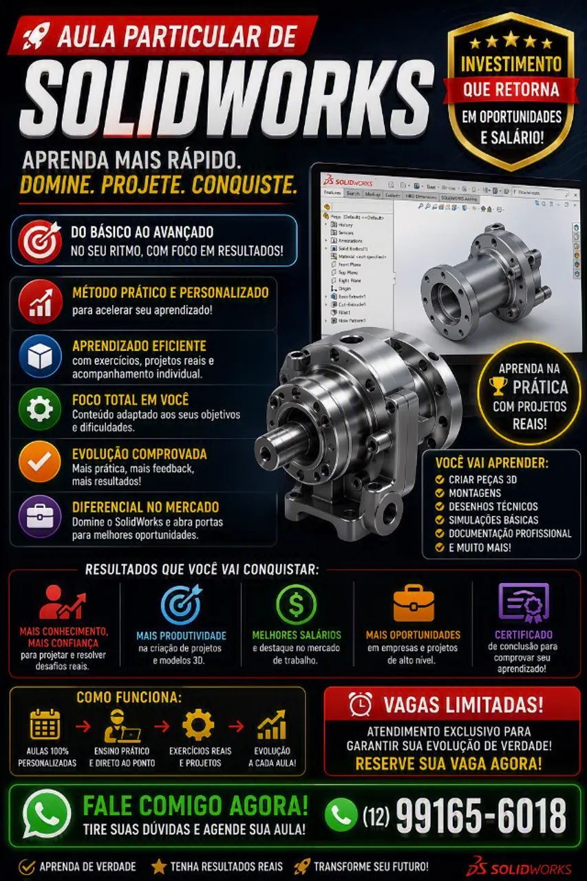 AULA PARTICULAR DE SOLIDWORKS