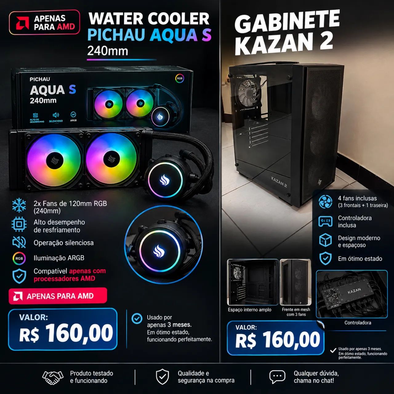 Water cooler e Gabinete 