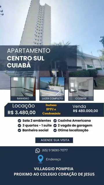 Lindo apartamento sol da manhã proximoa tudo no centro de Cuabá.