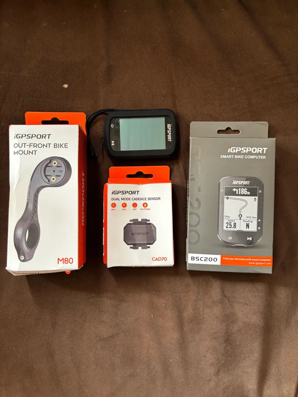 Kit GPS iGPSPORT BSC200 + Sensor de Cadência + Acessórios