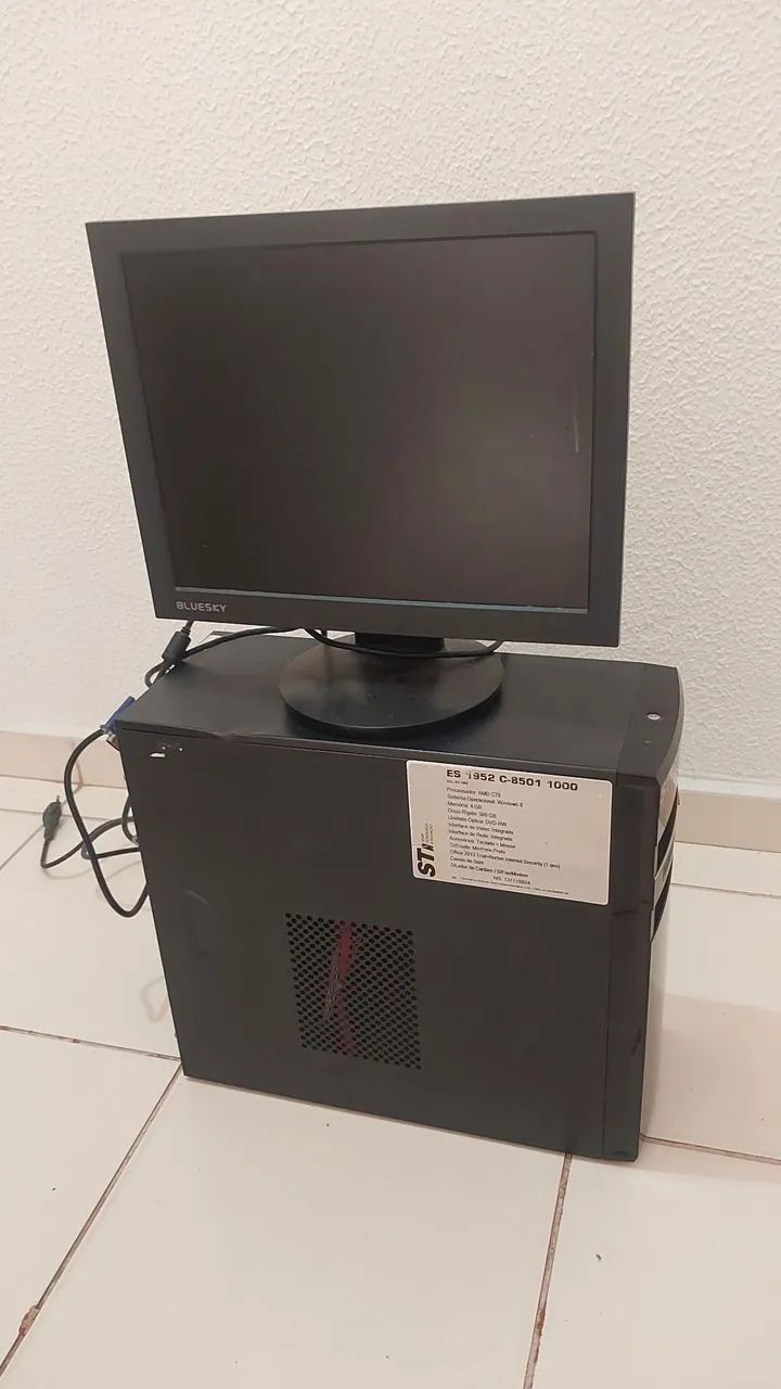 Computador Desktop + monitor + 500GB + 4GB RAM + teclado e mouse - Foto 3