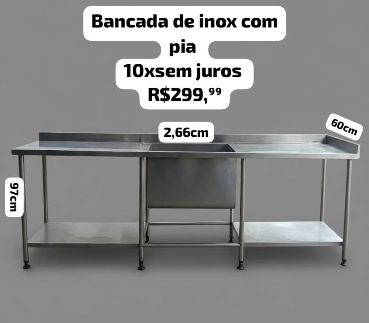 Bancada de inox