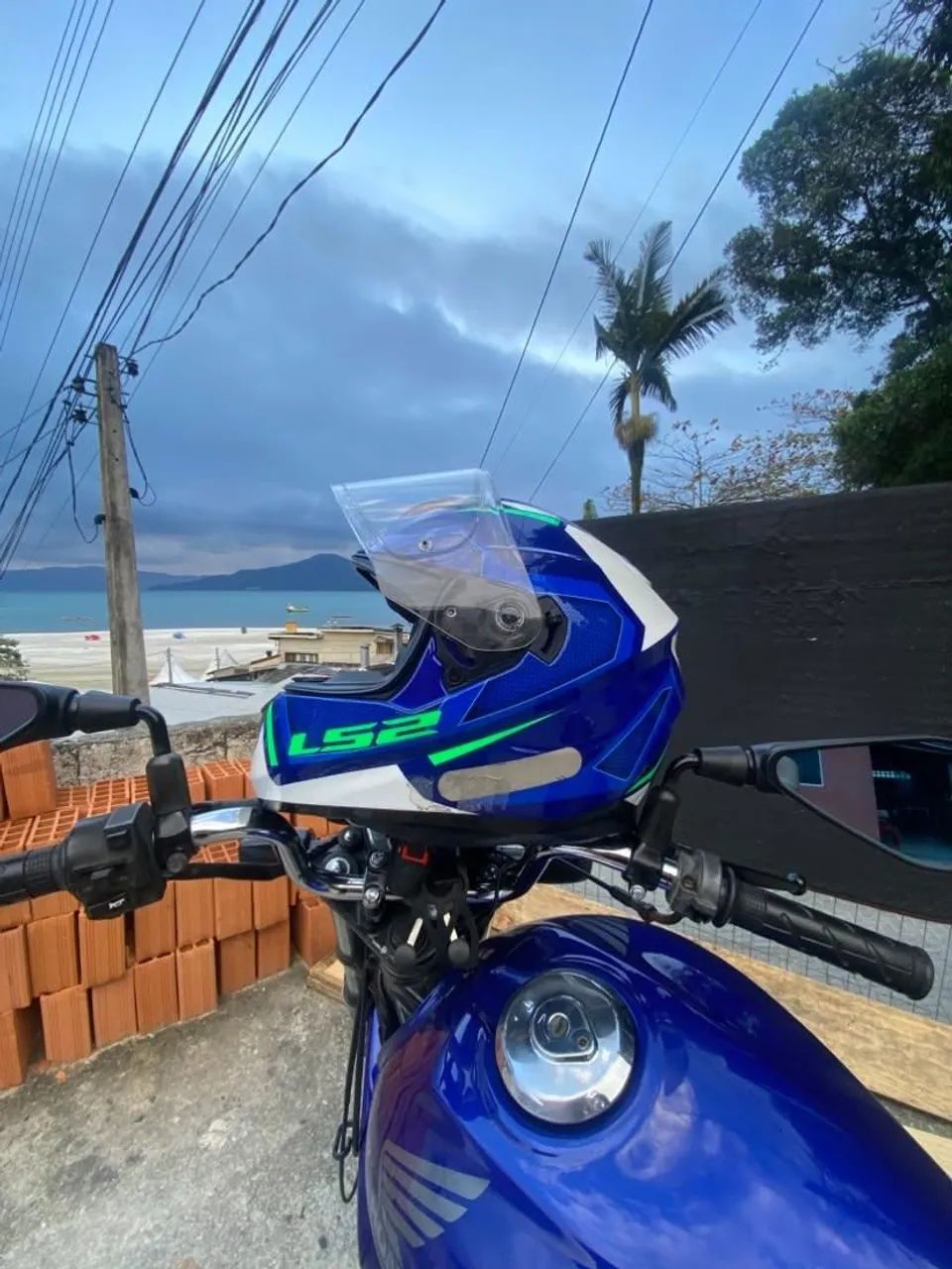 Ls2 azul com óculos interno - Foto 3