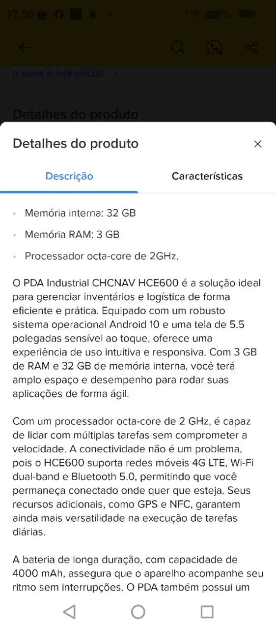 Leitor de código de barra Android 10 - Foto 4