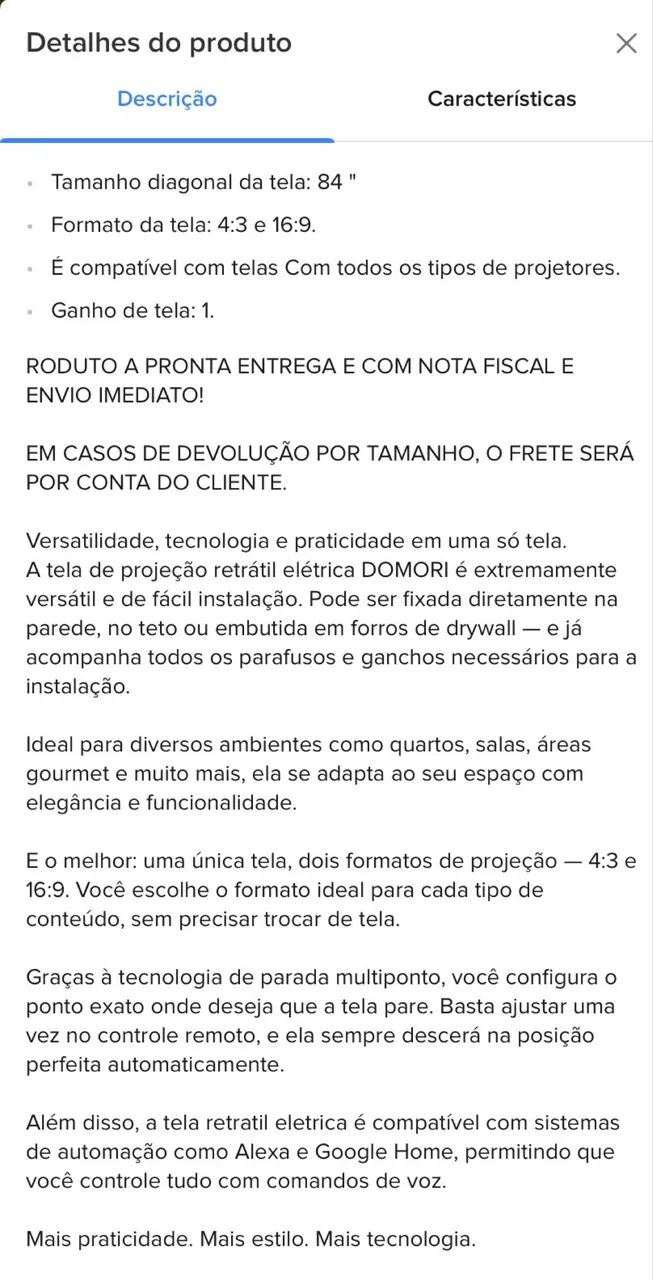 Tela retrátil  - Foto 2