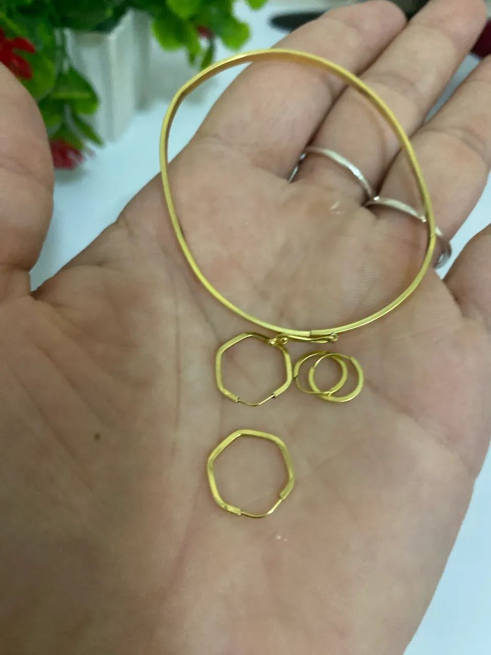 Jogo de jóias em  ouro 18k ocado - Foto 3