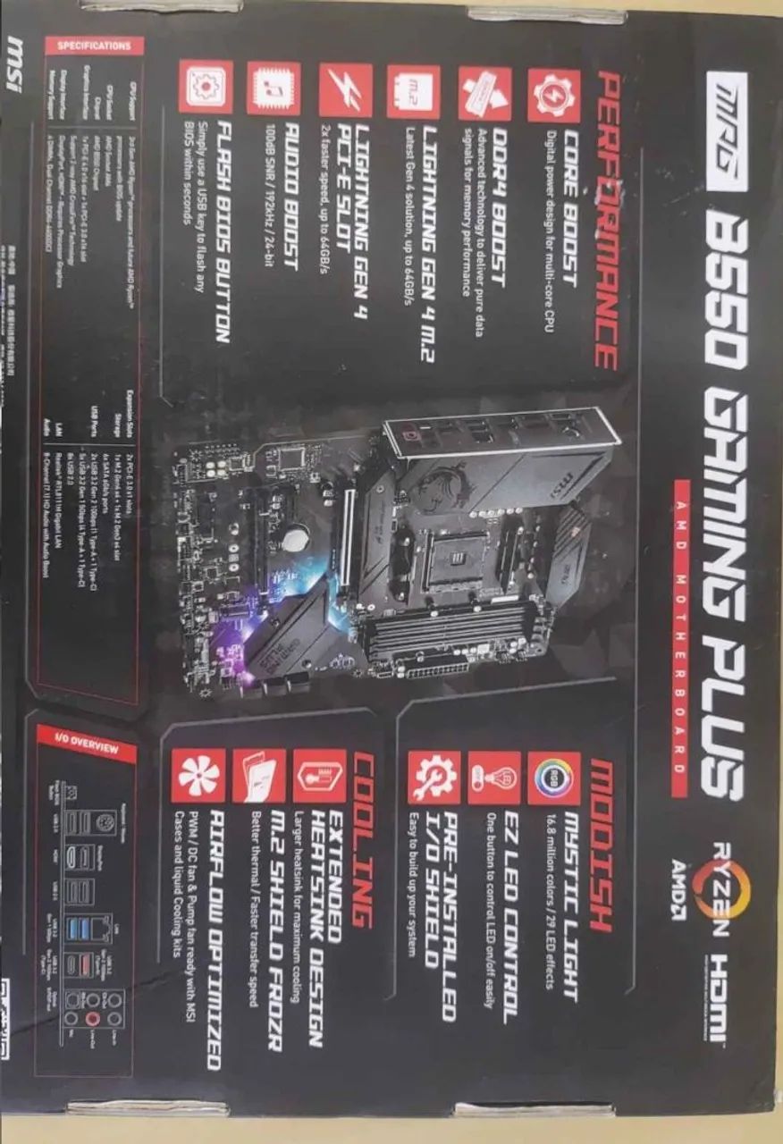 Placa Mãe MPG B550 GAMING PLUS MSI - Foto 4