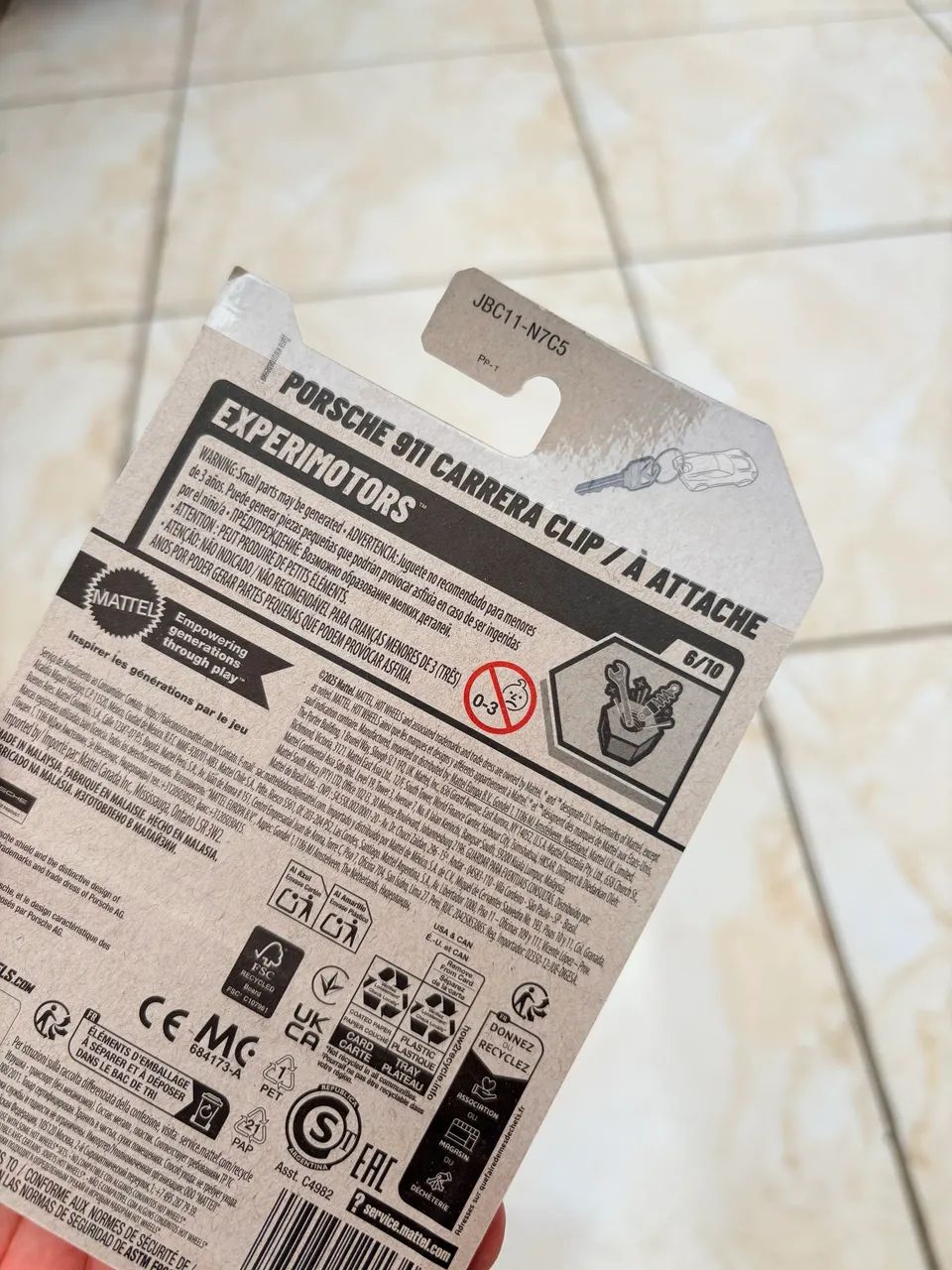 Hot wheels Porsche 911 Carrera clip (chaveiro) JBC11 - Brinquedos