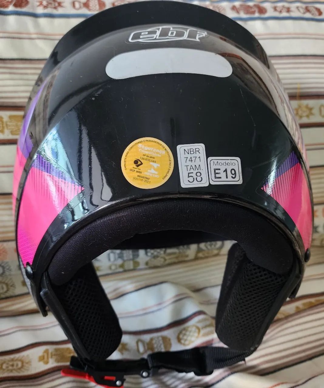 Capacete Ebf Spark Jet Square Preto Rosa