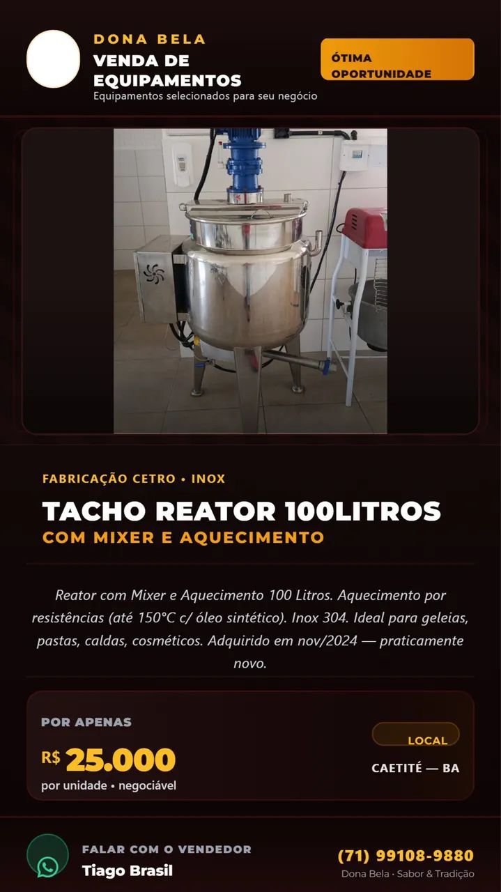 Equipamentos de inox 
