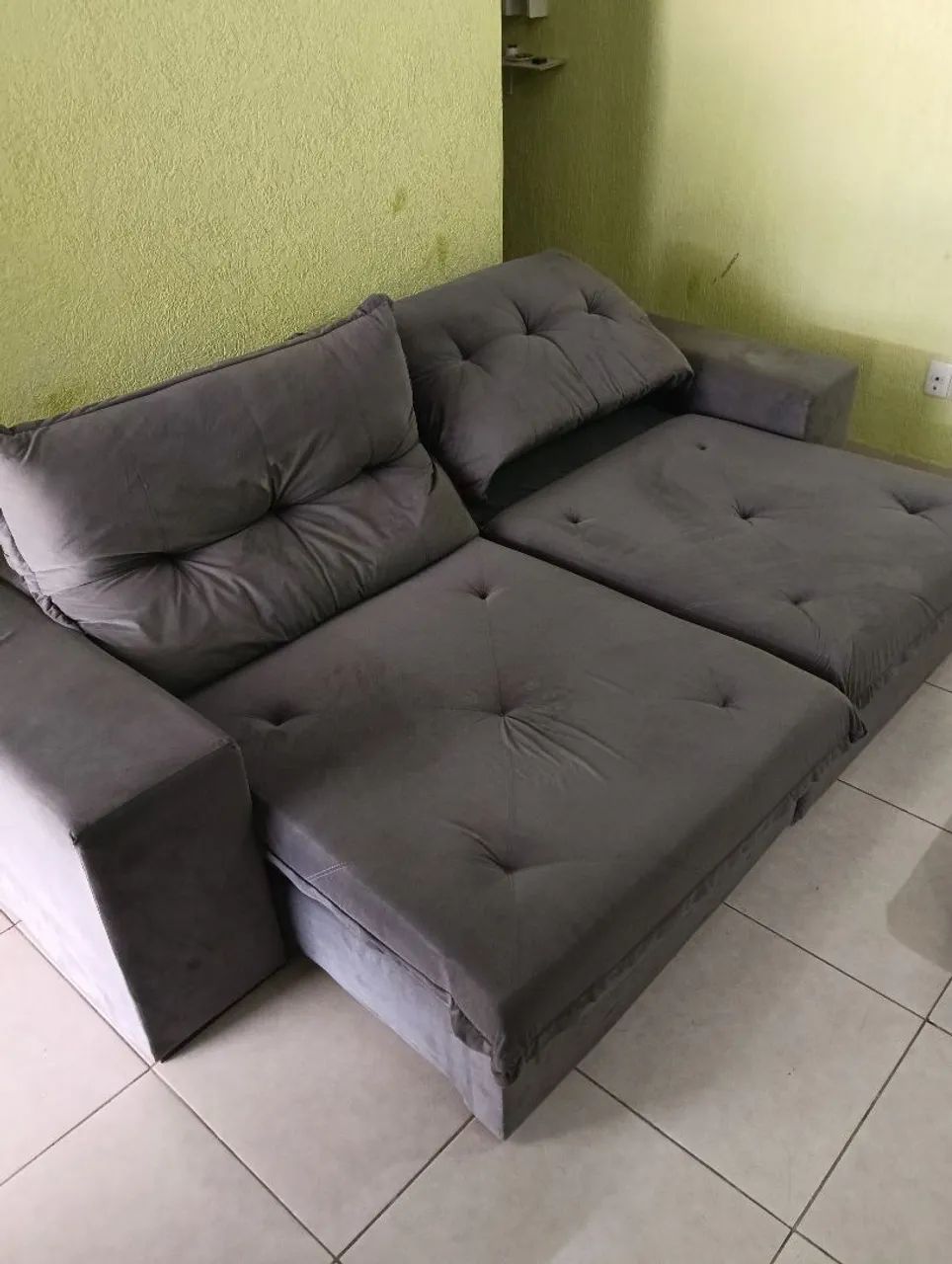 Sofá usado retrátil e reclinável 250mt. - Foto 2
