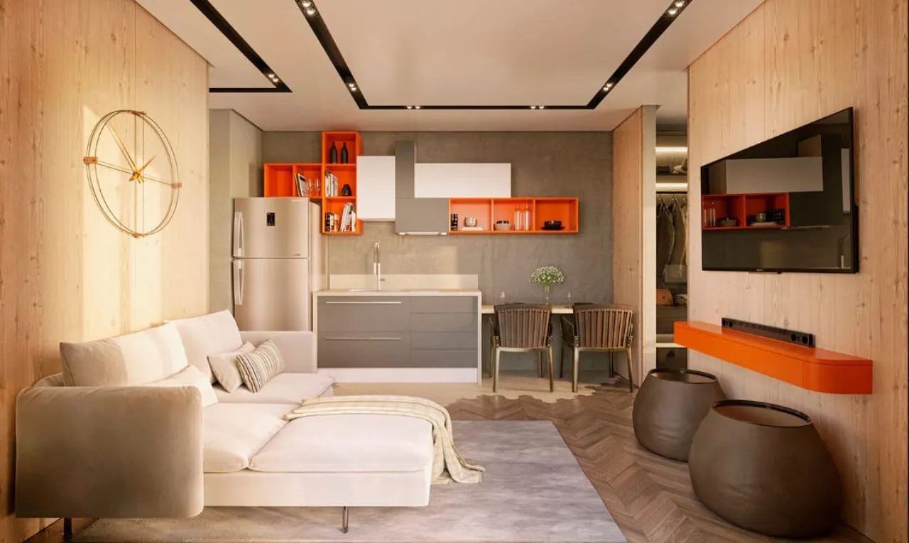 Studio em Liberdade: Apartamento de 1 quarto, 1 banheiro e 28m² - Em construção, entrega e - Foto 3