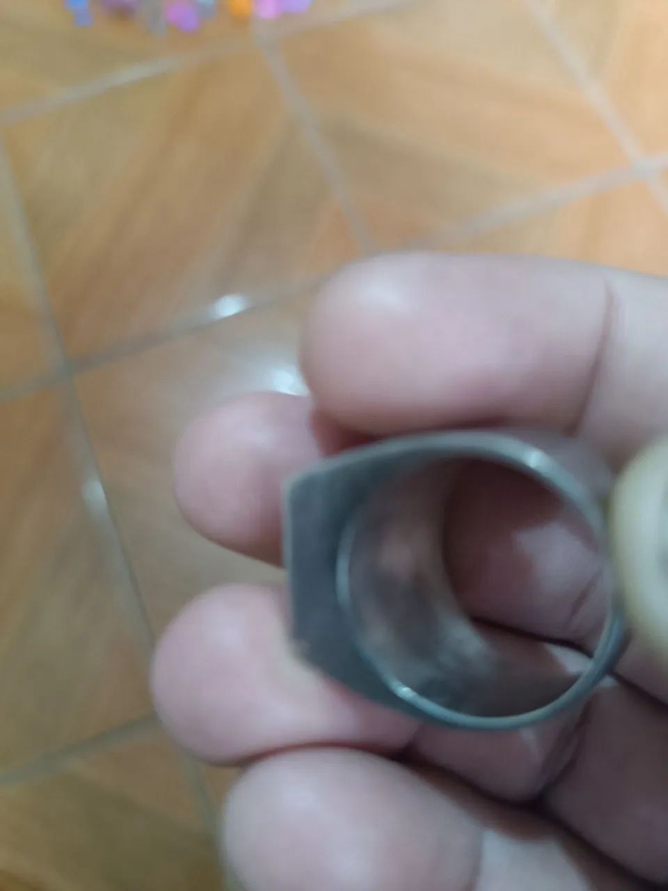 Anel de prata com ouro  - Foto 3