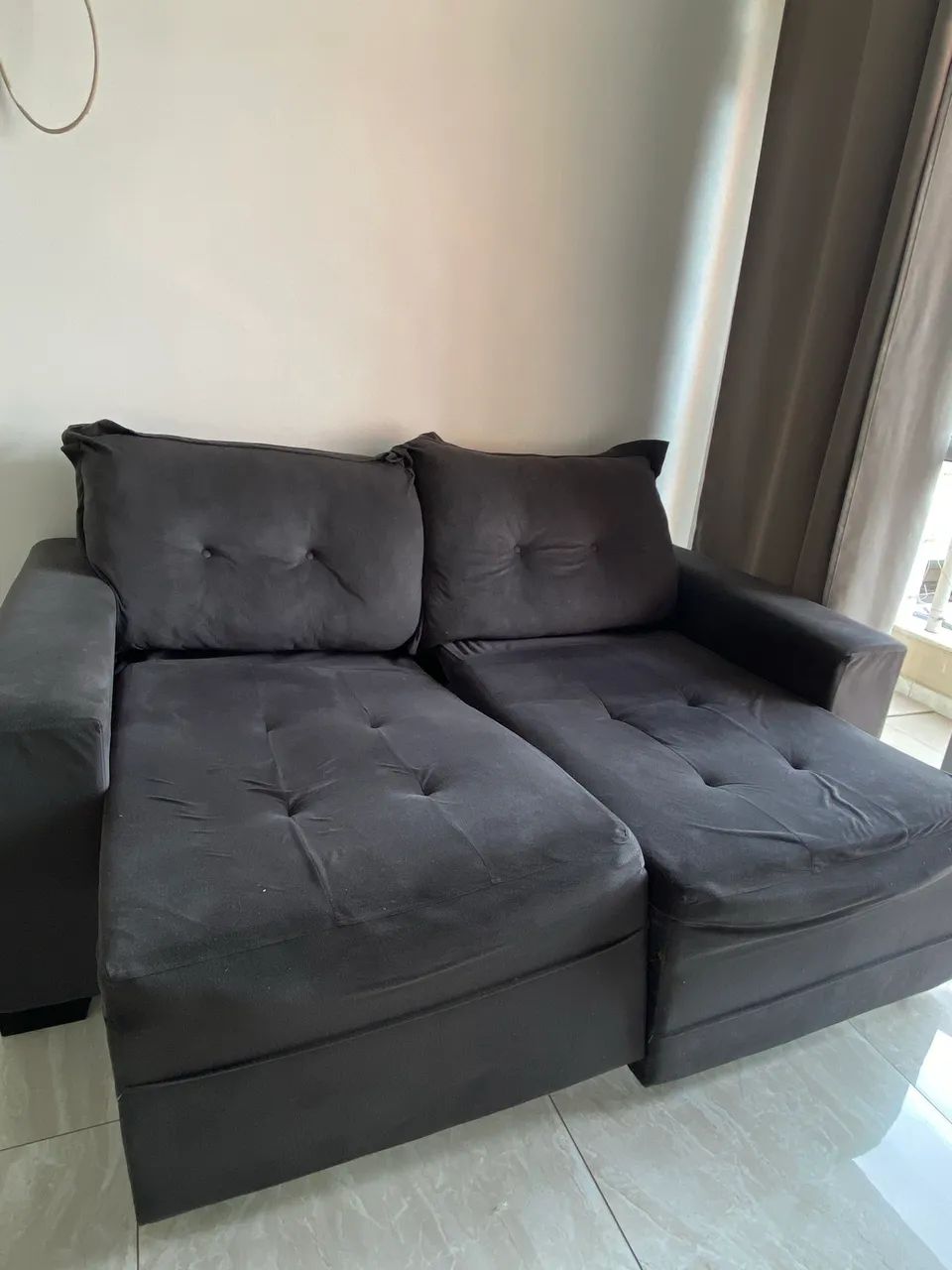 Sofá Retrátil e Reclinável Cinza Grafite  - Foto 5
