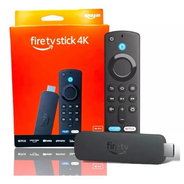 Amazon Fire TV Stick 4K com Alexa e Wi-Fi 6 | Controle por Voz Incluso Apa