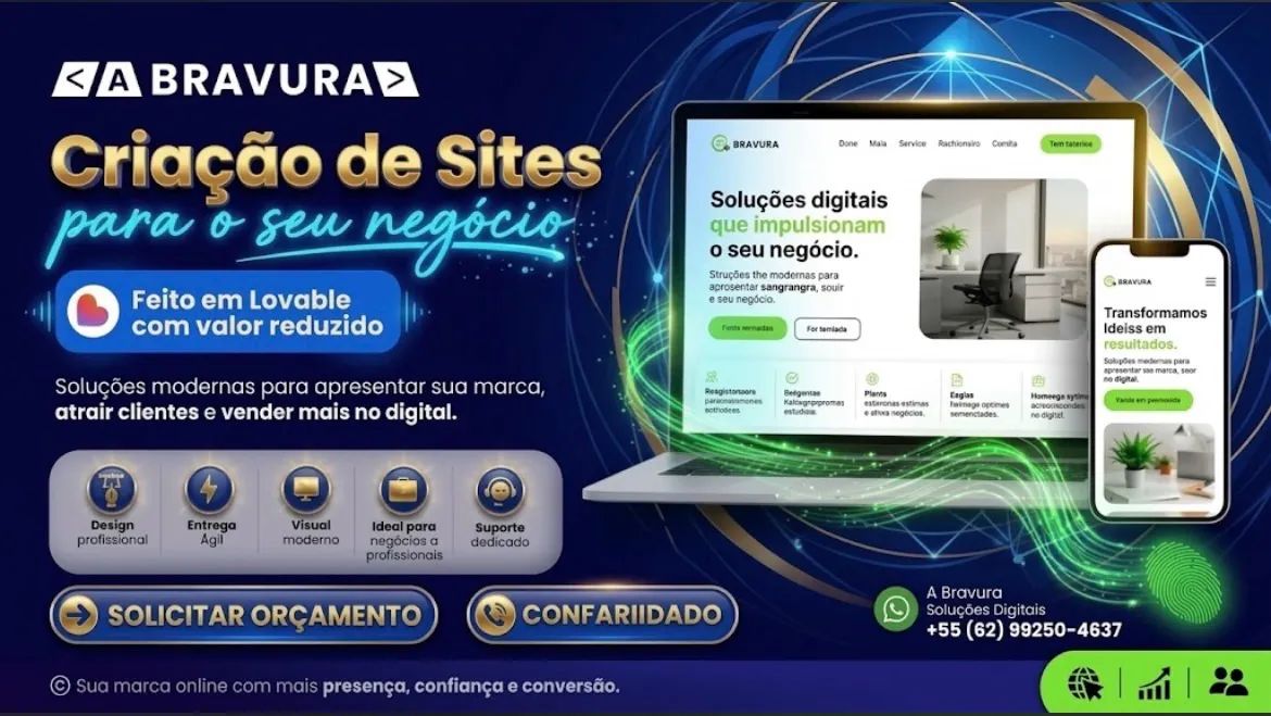 Criação de Sites Profissionais e Modernos (Feito em Lovable)