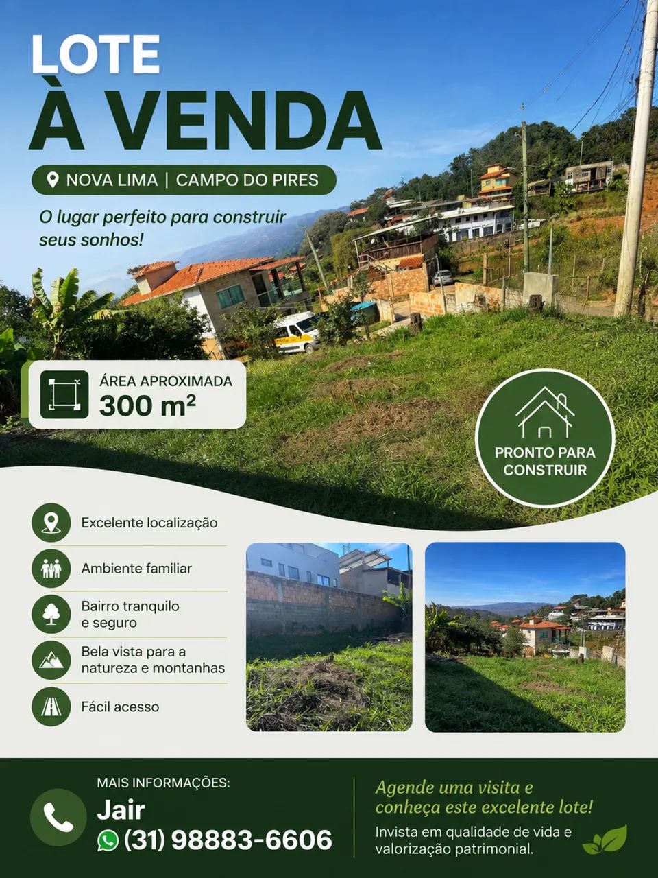 LOTE À VENDA - NOVA LIMA | CAMPO DO PIRES