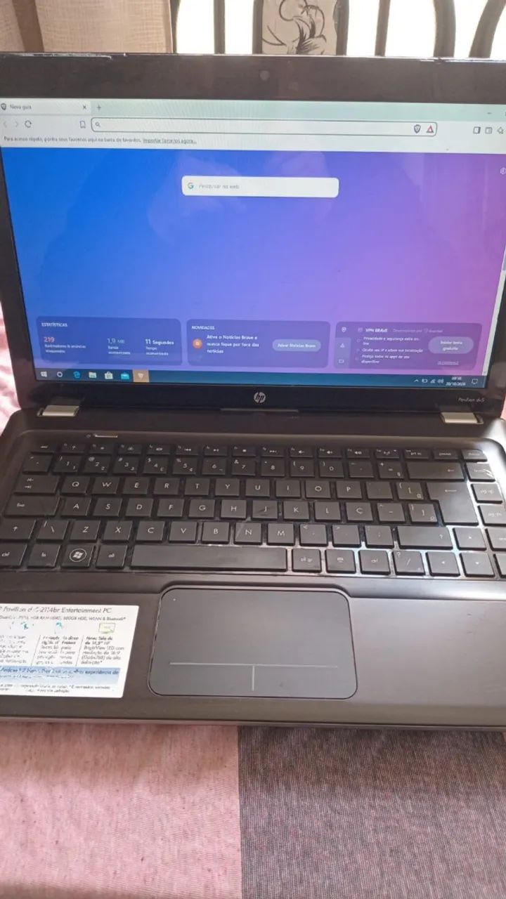 Notebook Pavilon 2114 DV5 funcionando
