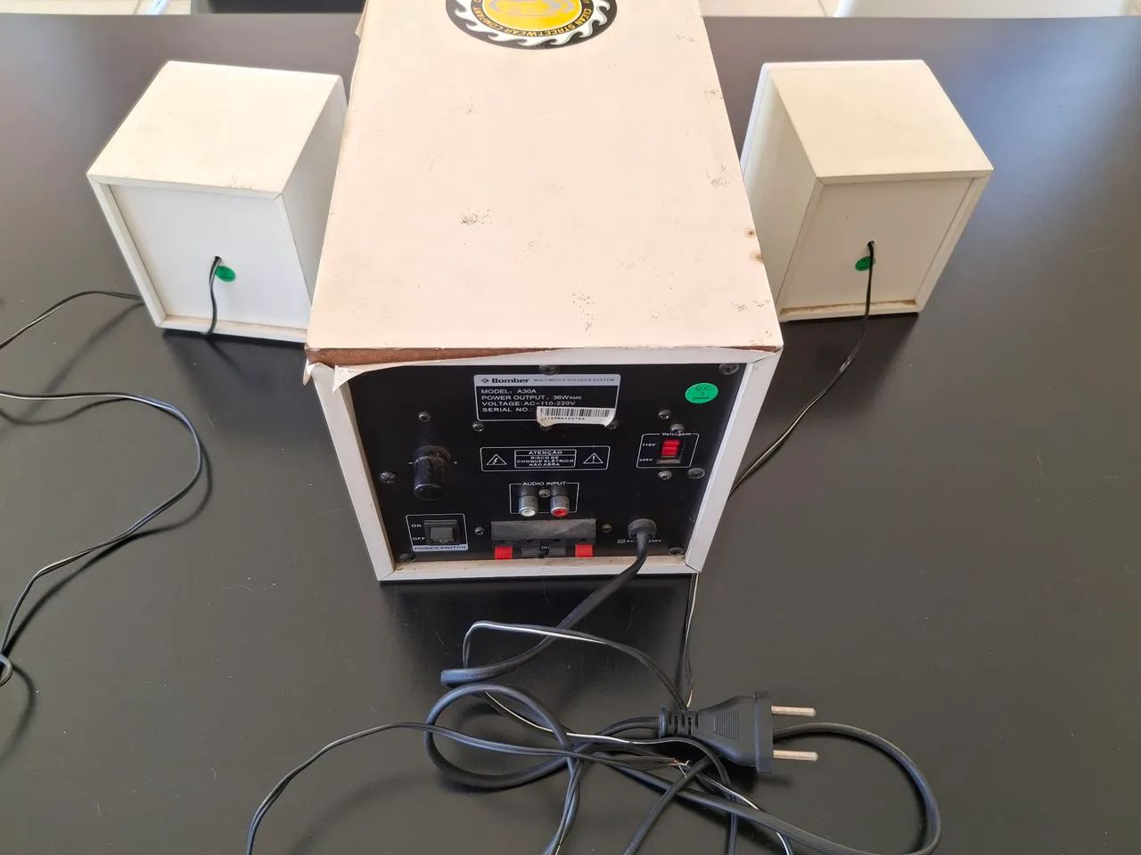 Sistema de som 2.1 Bomber para computador subwoofer satélites - Foto 3