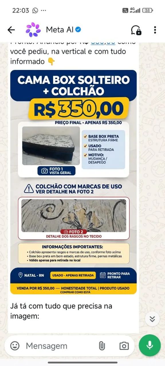cama box com colchão de casal