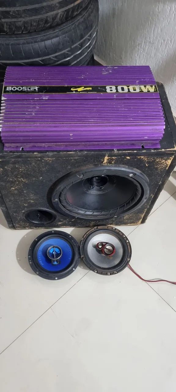 Vendo som, caixa de grave, modulo pyramid 800, 2 triaxial