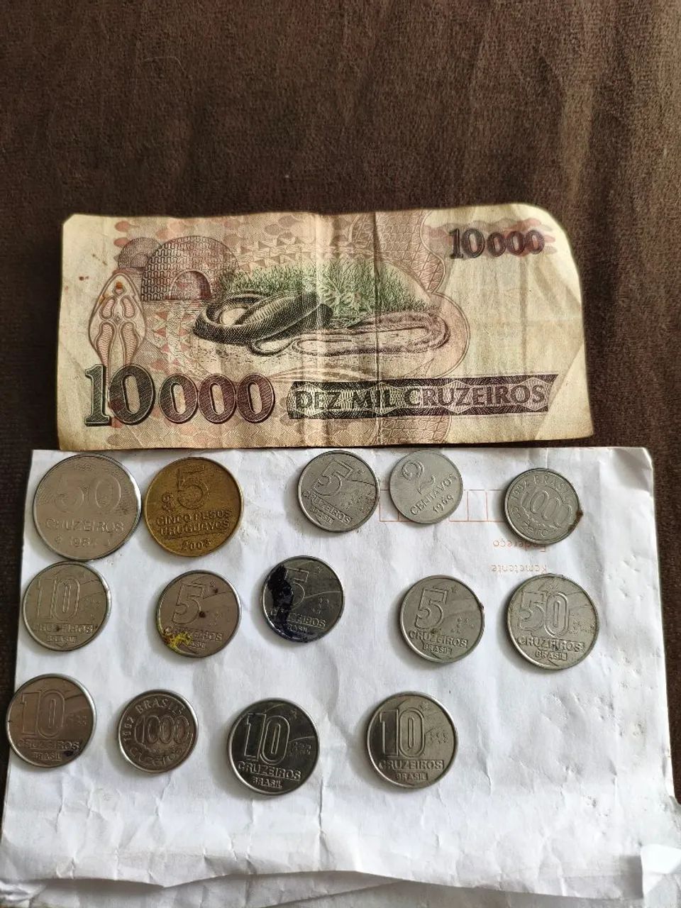 Moedas e cédula antigas