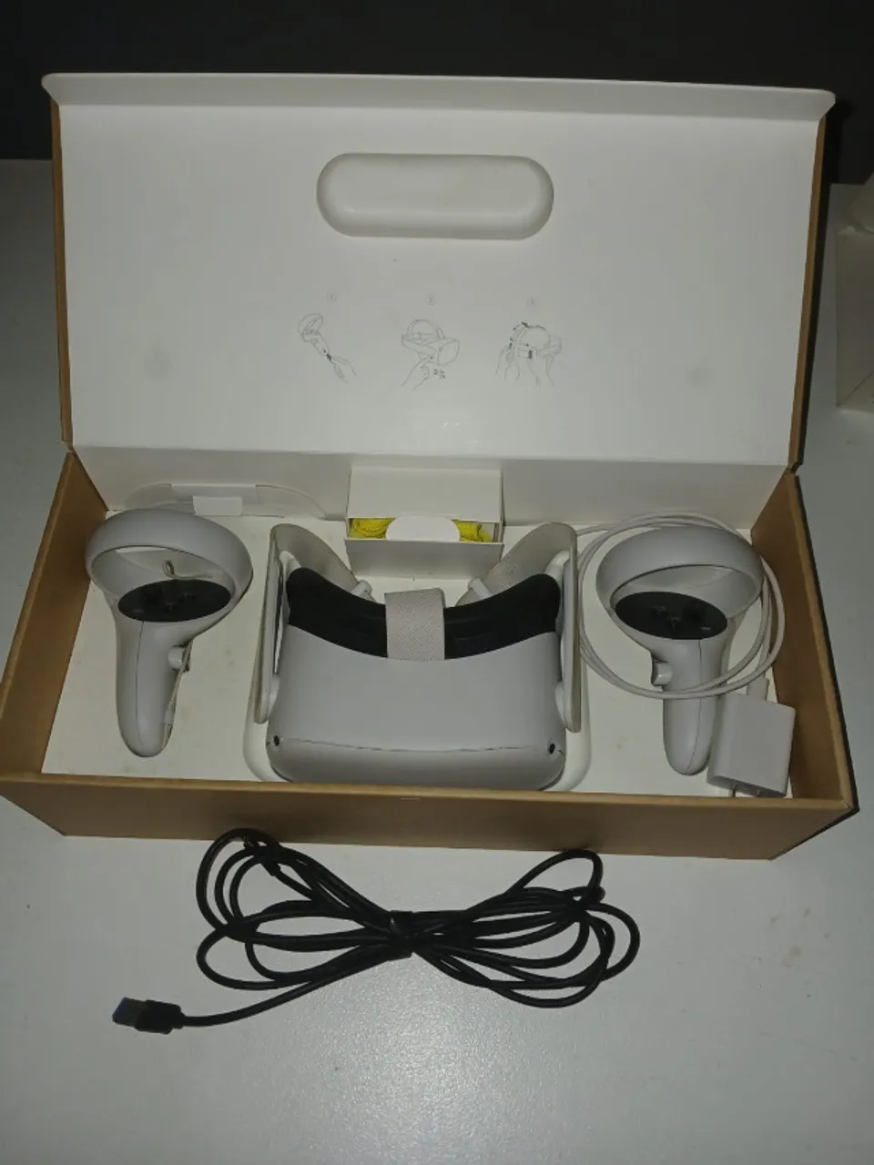 Meta Quest 2 128GB VR Completo - Semi-Novo - Periféricos e