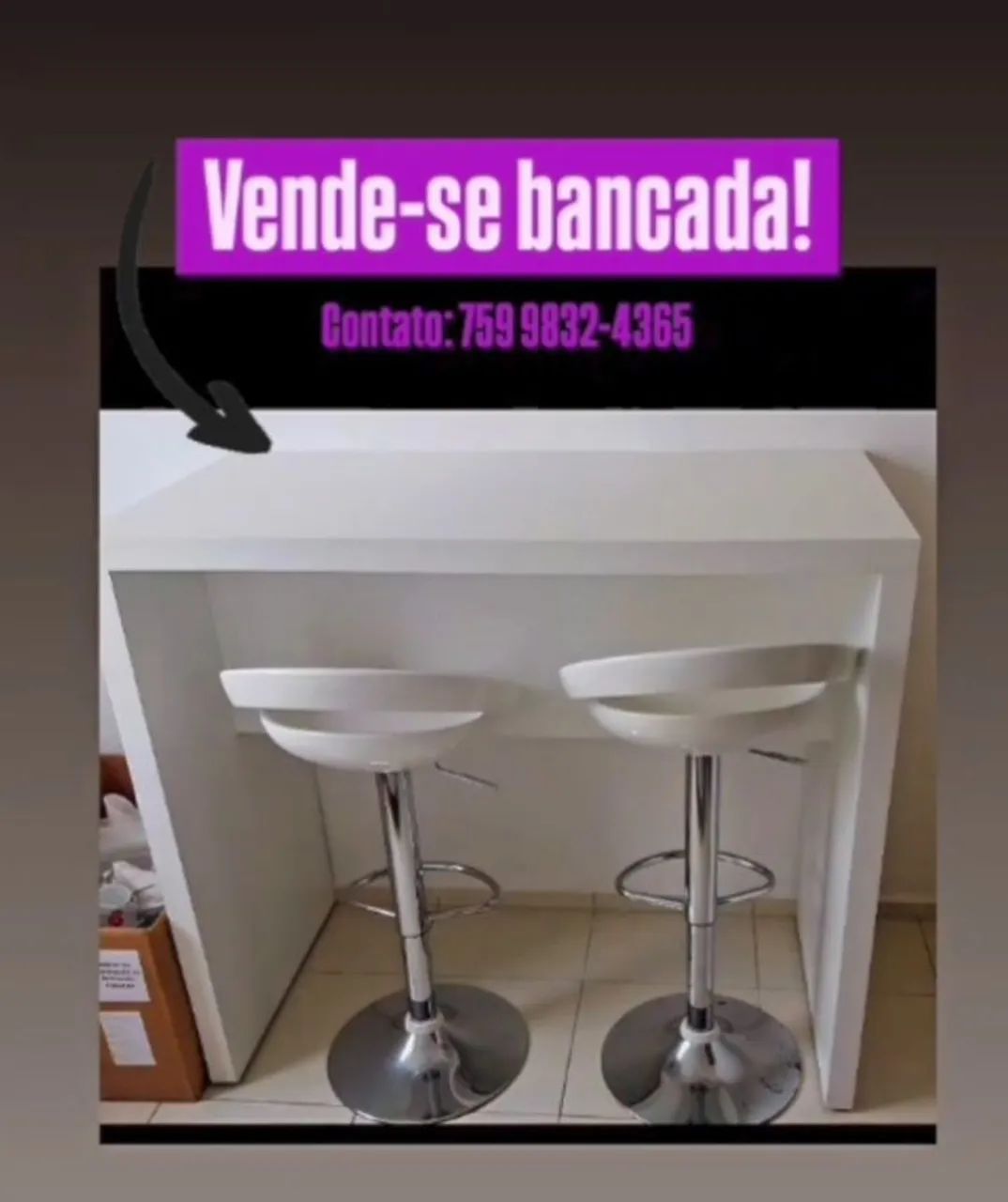 VENDE-SE BANCADA 100% MDF BRANCA  - Foto 2