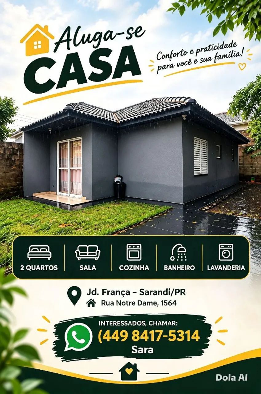 Aluga-se casa jd França em sarandi 
