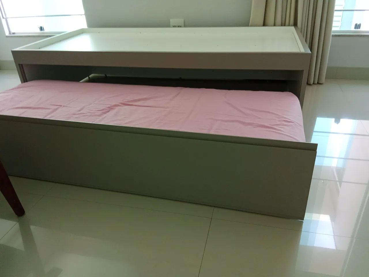 Cama planejada Mdf com cama auxiliar 