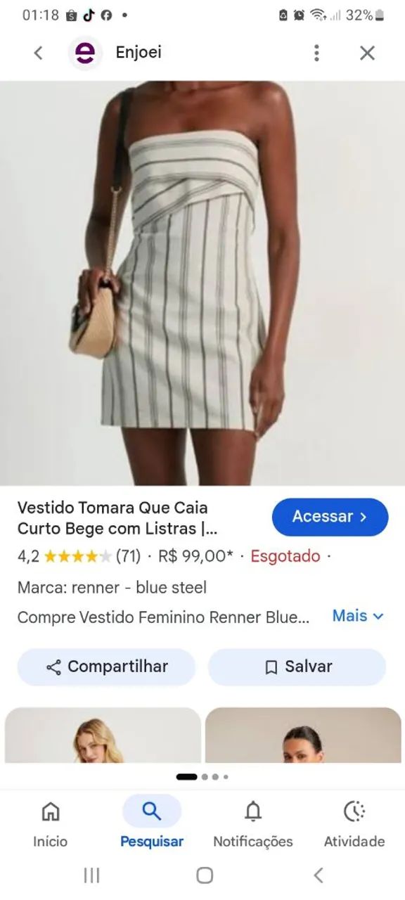 Vestido linho  tomara que caia  - Foto 2