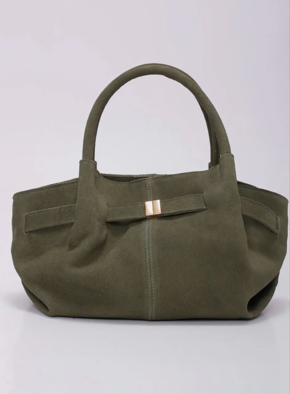 Bolsa couro camurça 