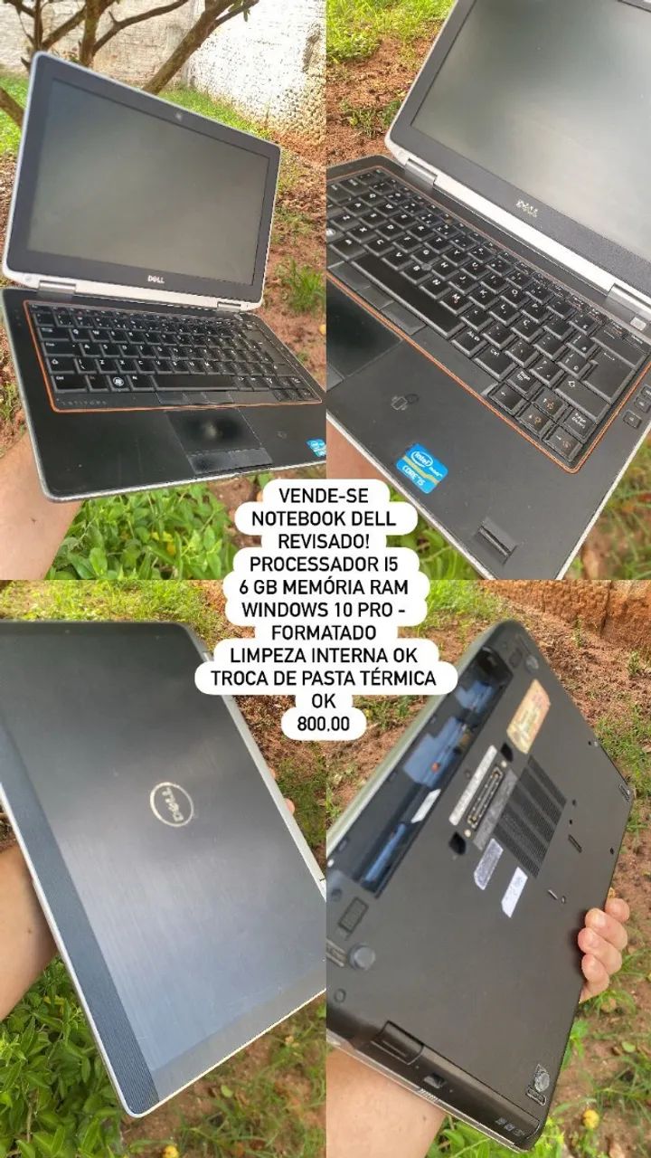 Notebook Dell, Processador i5, 6GB Memoria Ram 
