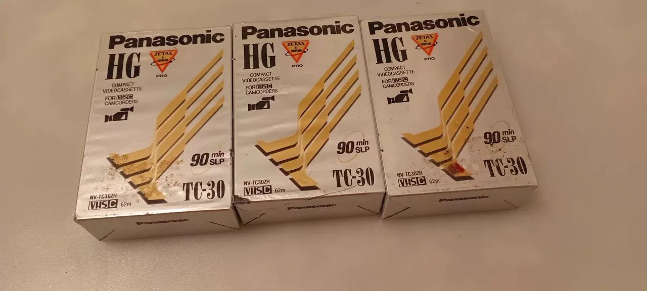 4 fitas vhs virgen compact 