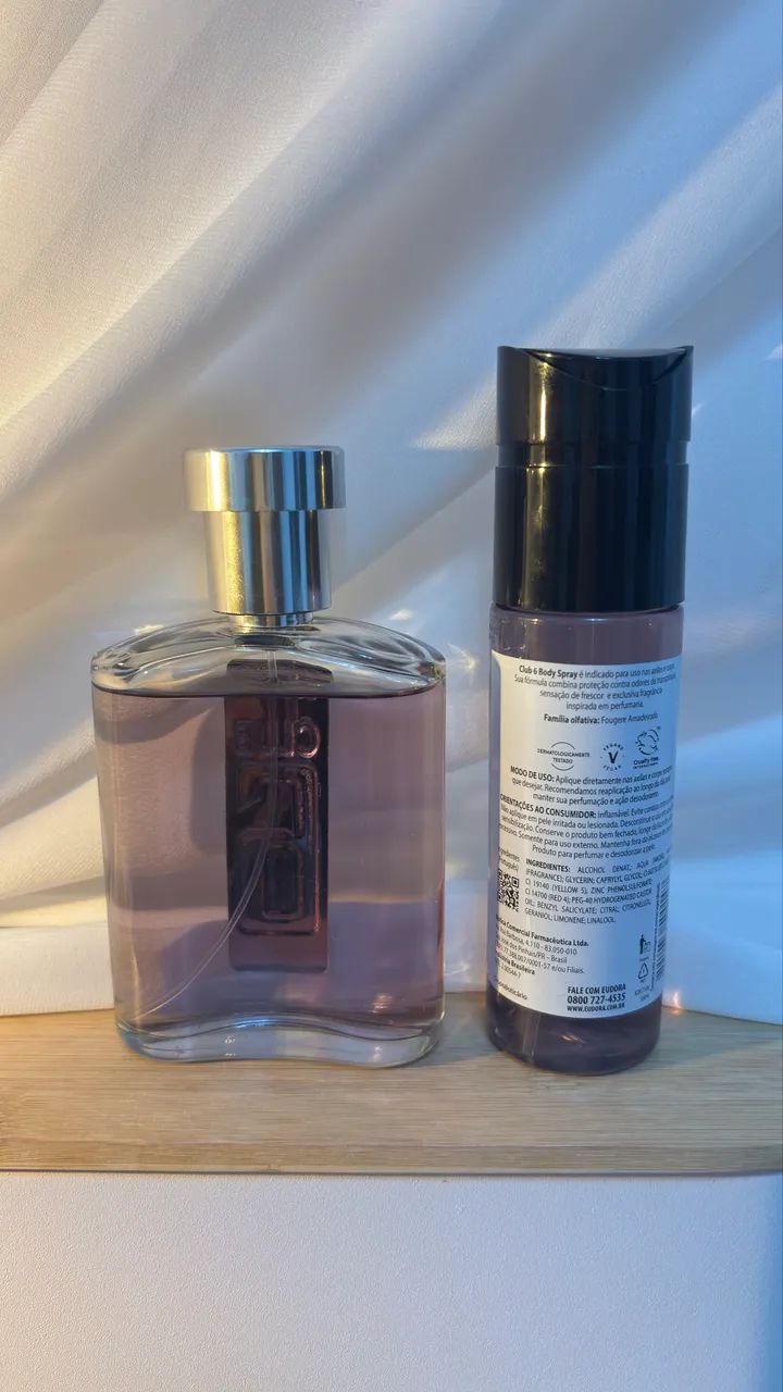 Club 6 Eudora perfume e body spray desodorante Conjunto kit  - Foto 2